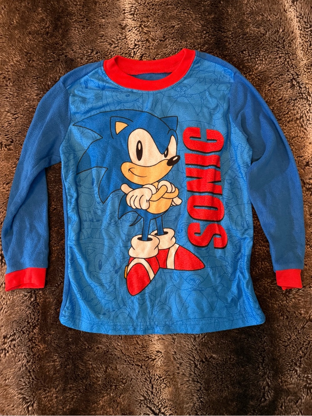 Sonic the Hedgehog Long-Sleeve Kids Tee - Blue & Red